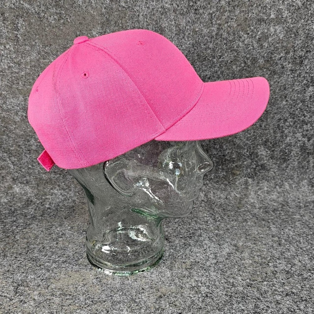 Hot pink twill baseball cap - Picture 2 of 5
